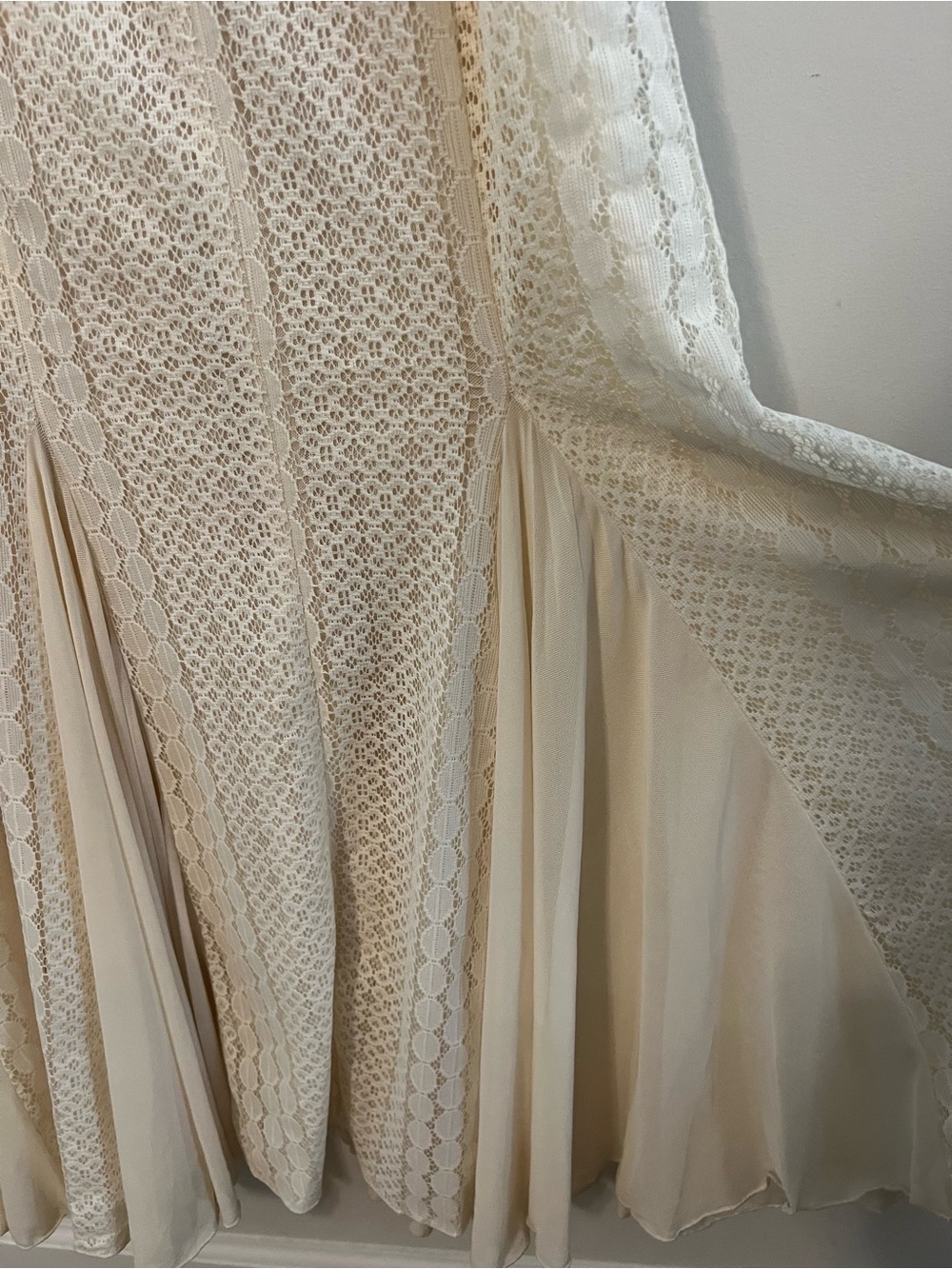 Ivory Lace Fringe Maxi Dress - Picture 9 of 9